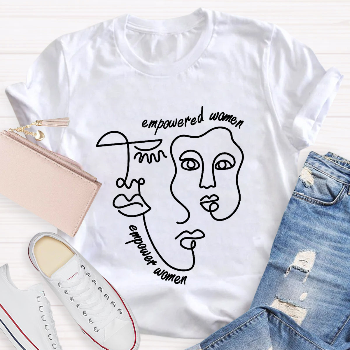 Empowered Women Empower Women Art Teacher T-Shirt