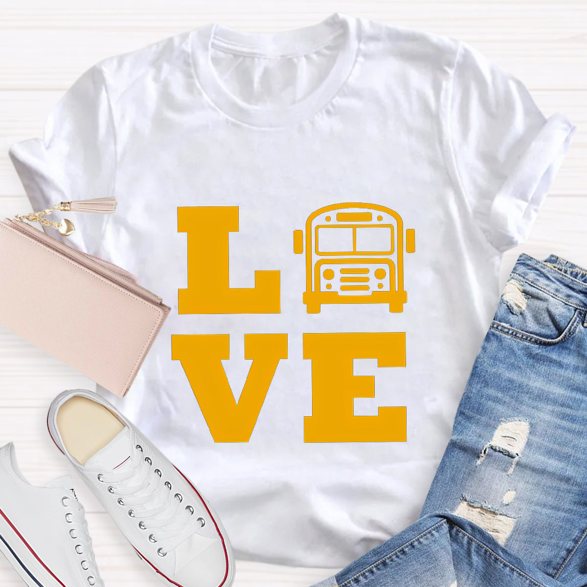 School Bus Driver Love Students Teacher T-Shirt