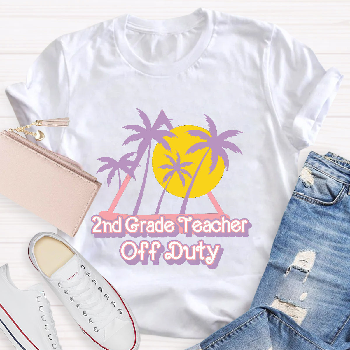 Personalized Grade Teacher Off Duty Sunshie T-Shirt