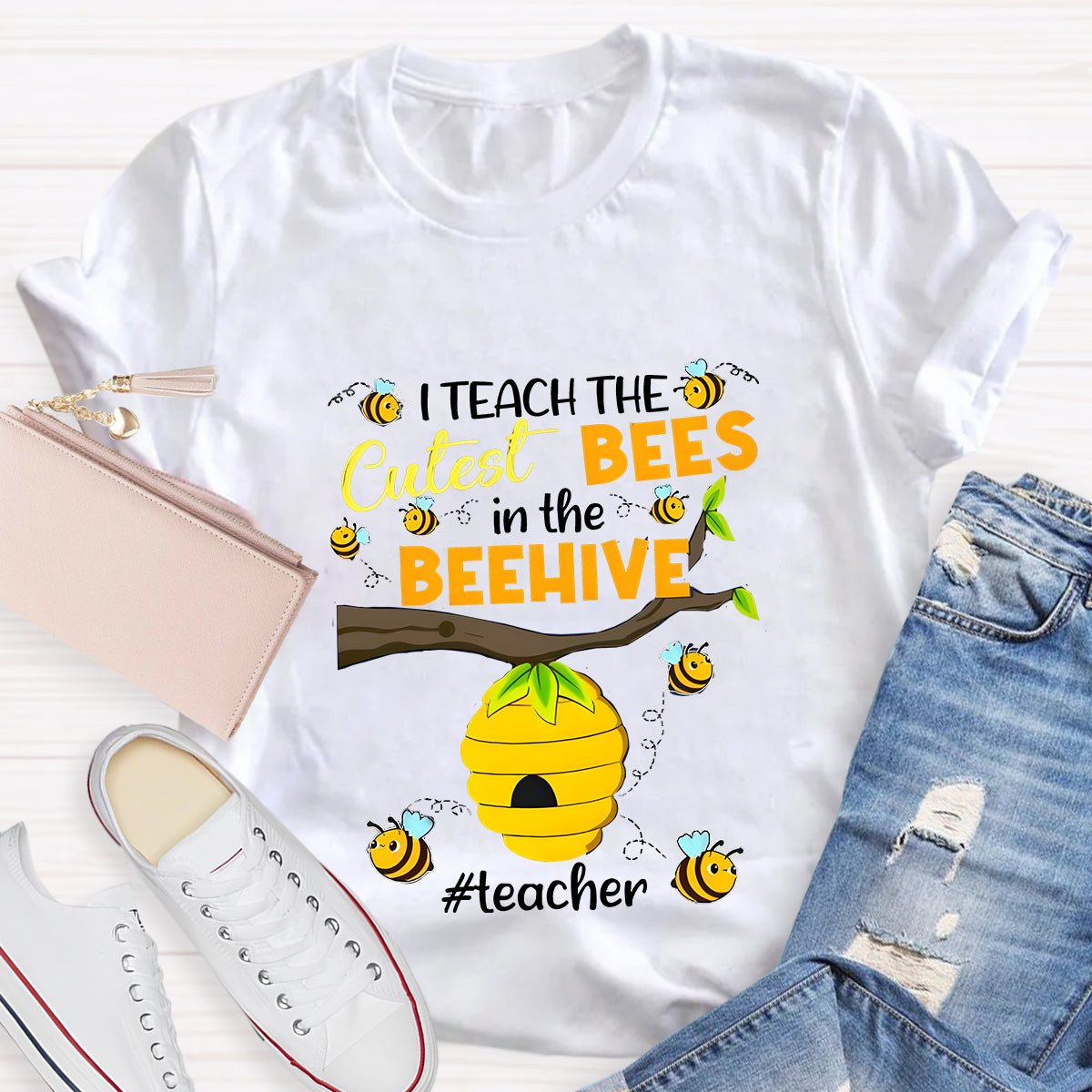 Teach The Cutest Bees Teacher T-Shirt