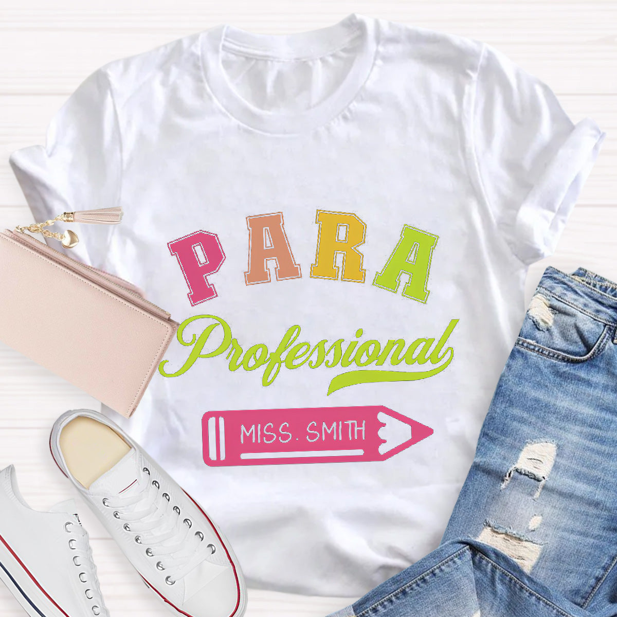 Personalized Name Para Professional Teacher T-Shirt