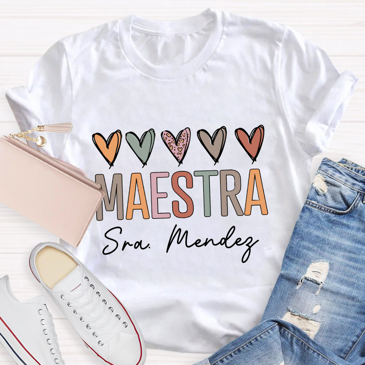 Personalized Spanish Teacher Name T-Shirt