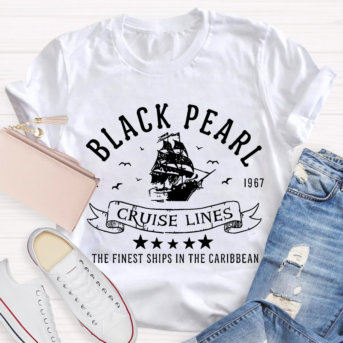 Black Pearl Cruise Lines Teacher T-Shirt