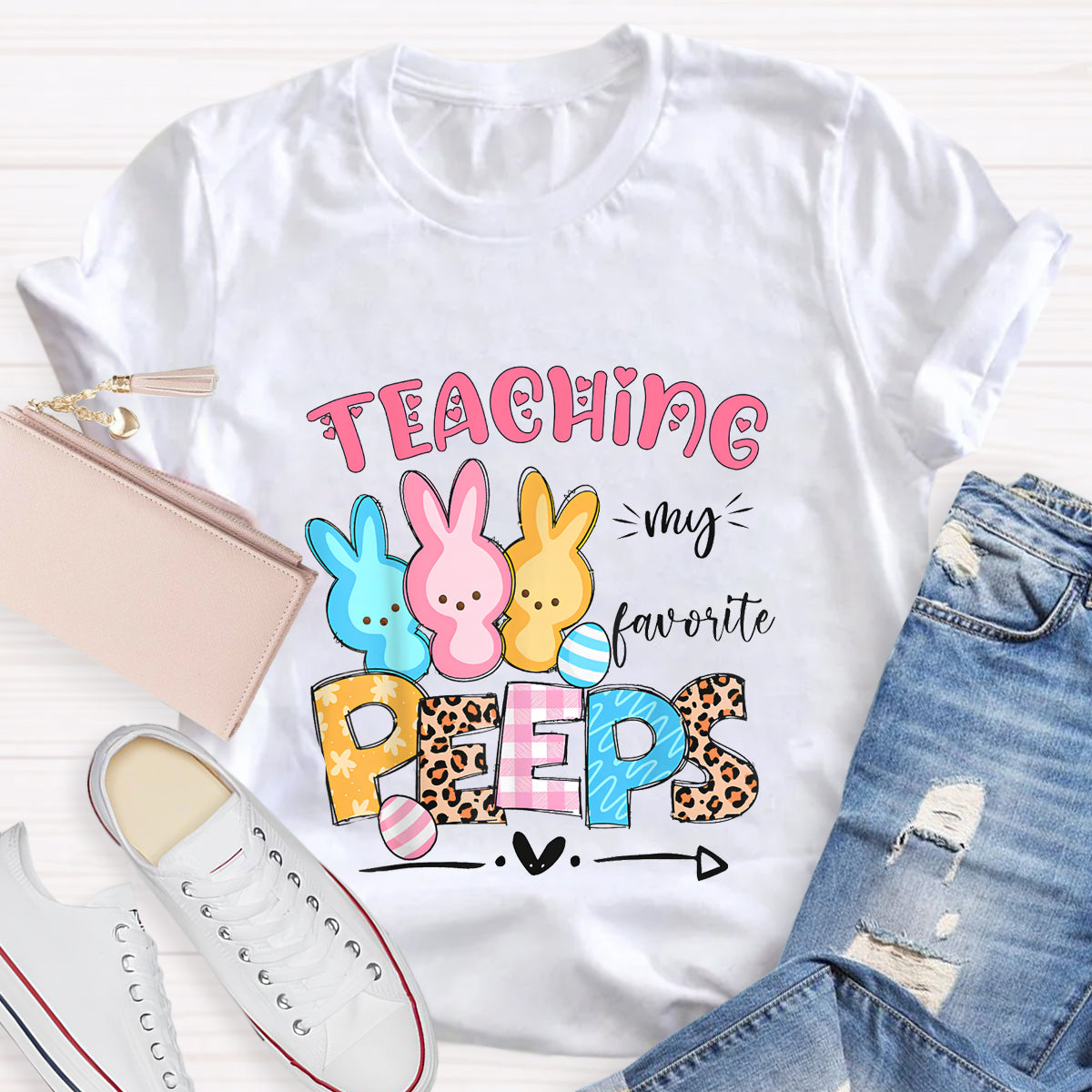 Teaching My Favorite Peeps Easter Teacher T-Shirt