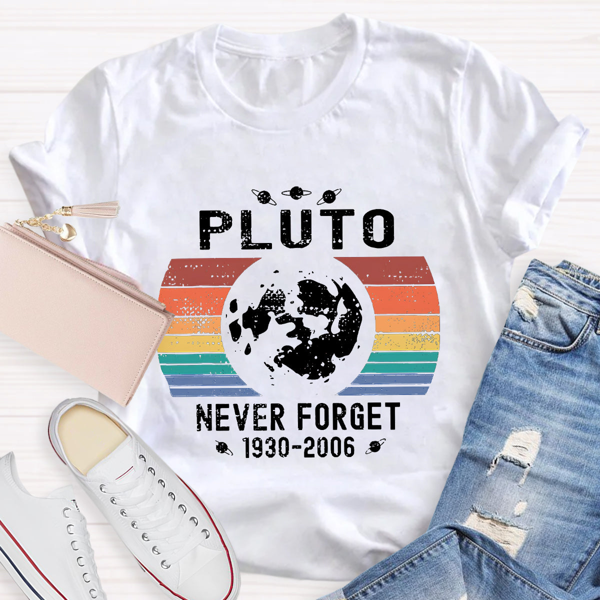 Pluto Never Forget Teacher T-Shirt