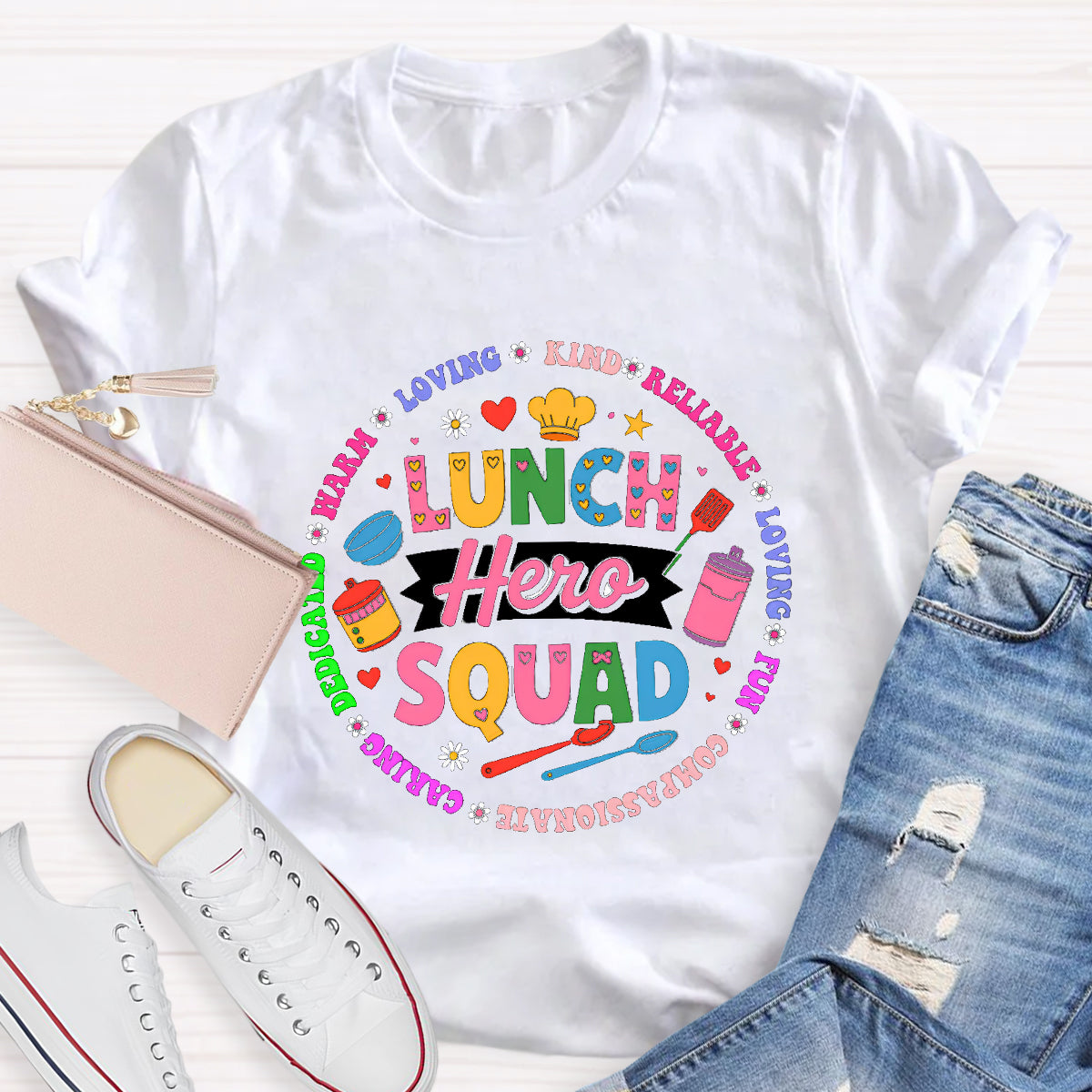 Lunch Hero Squad Love Students T-Shirt