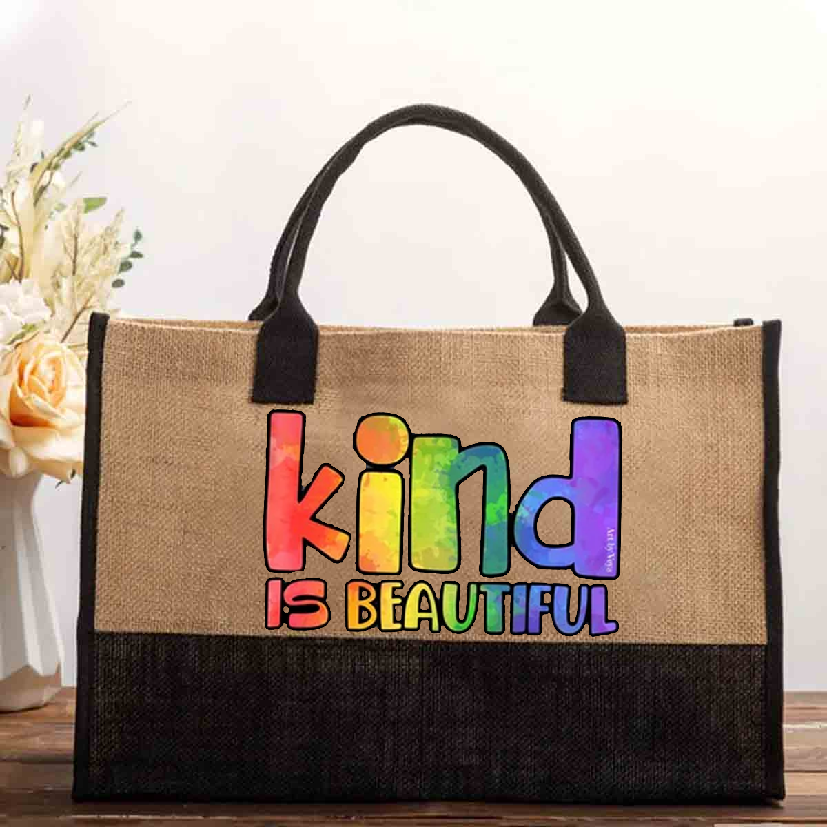 Colorful Kind Is Beautiful Cotton Tote Bag
