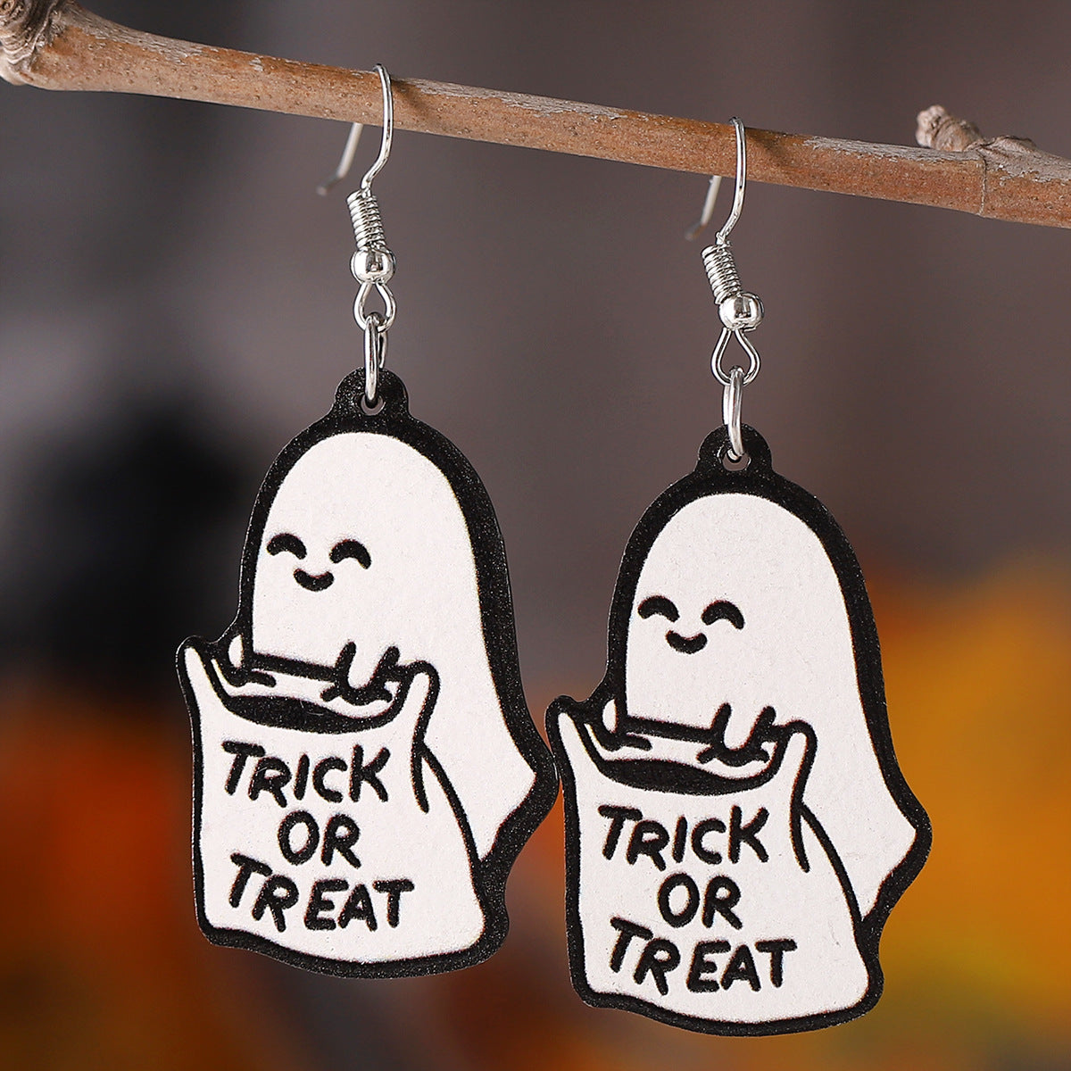 Cute Ghost Flower Book Pocket Ghost Pendant