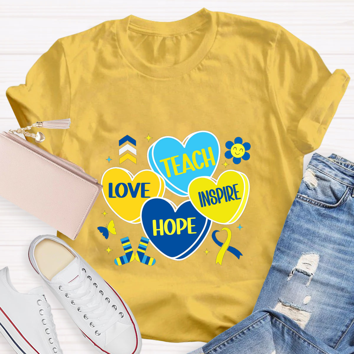 World Down Syndrome Day Teach Love T-Shirt