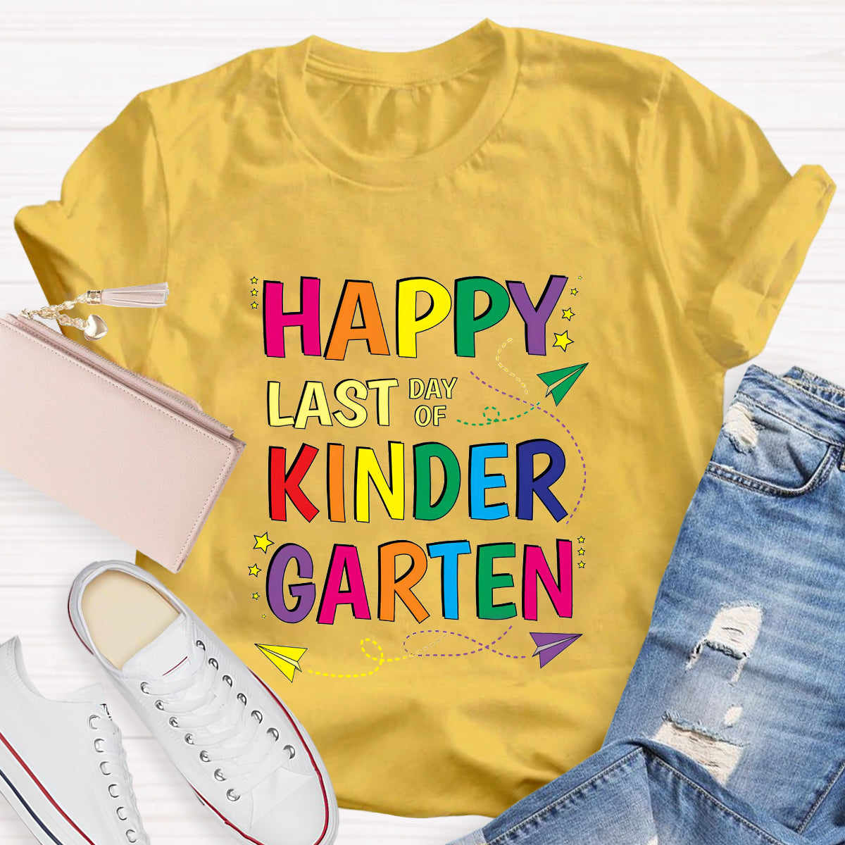 Personalized Grade Happy Last Day Of Kinder Garten T-Shirt