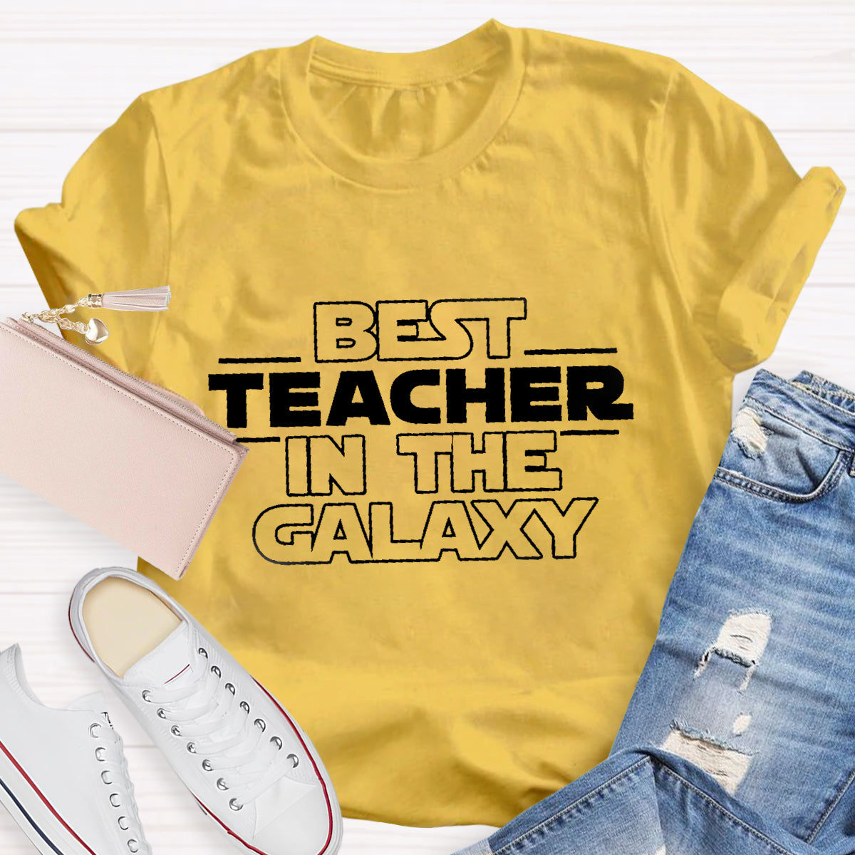 Best Teacher In The Galaxy Star Wars Themed T-Shirt