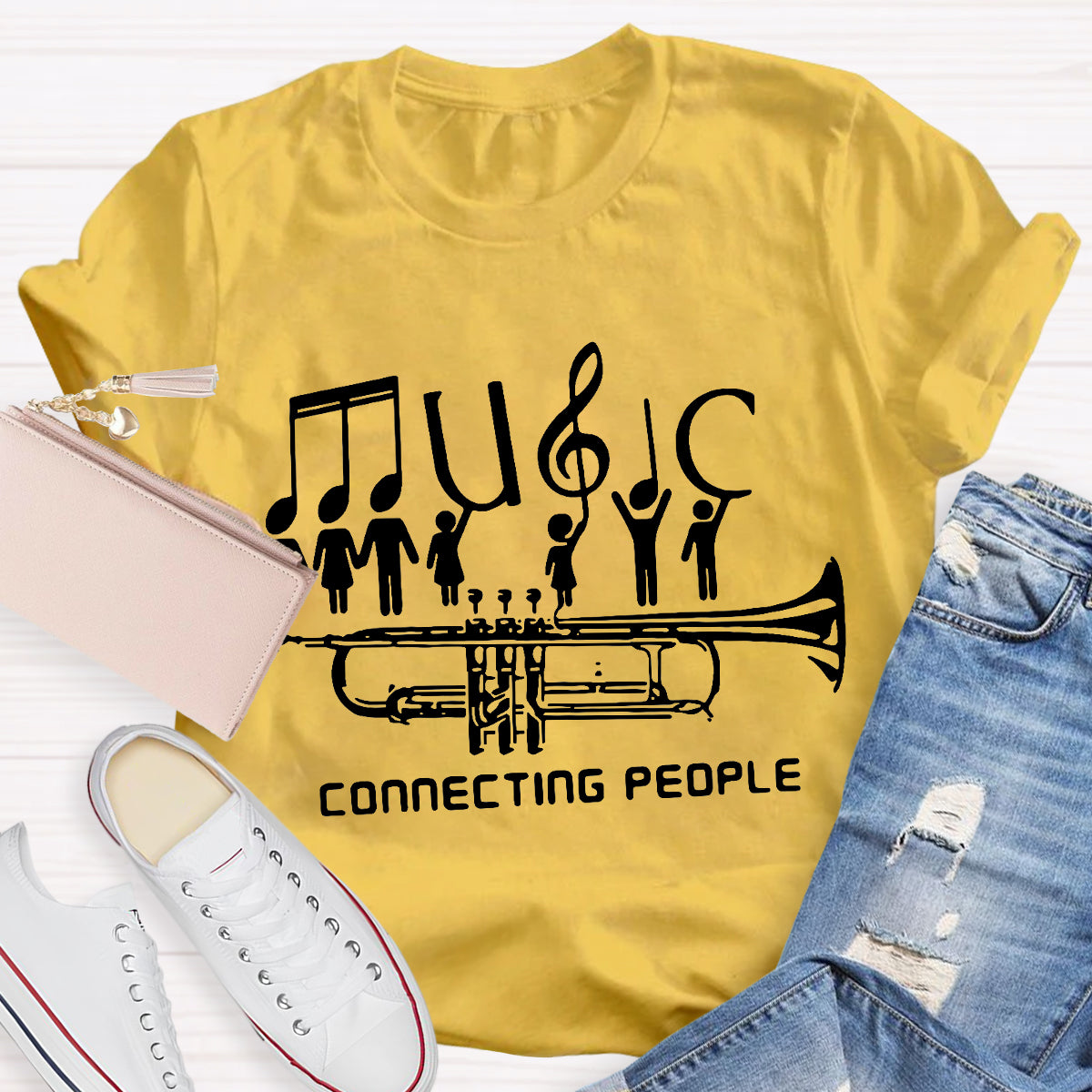 Music Connecting People Teacher T-Shirt