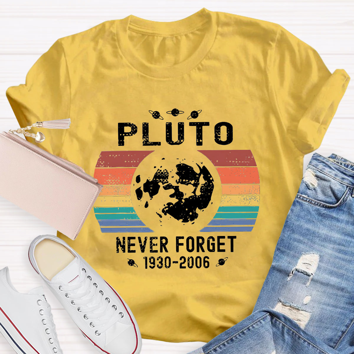 Pluto Never Forget Teacher T-Shirt