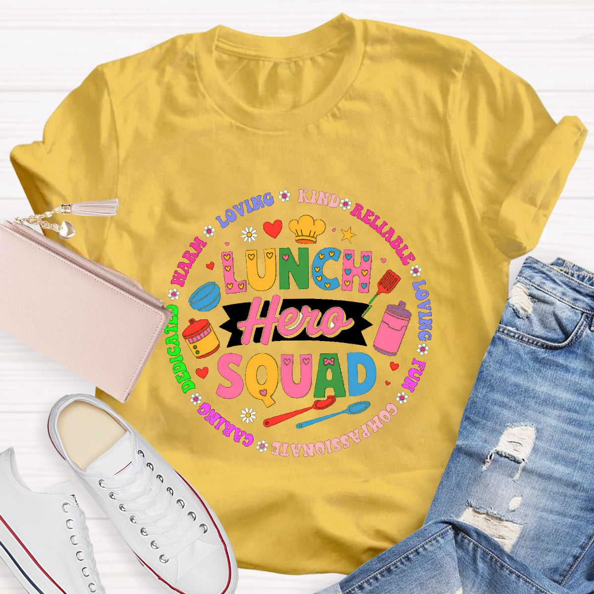 Lunch Hero Squad Love Students T-Shirt