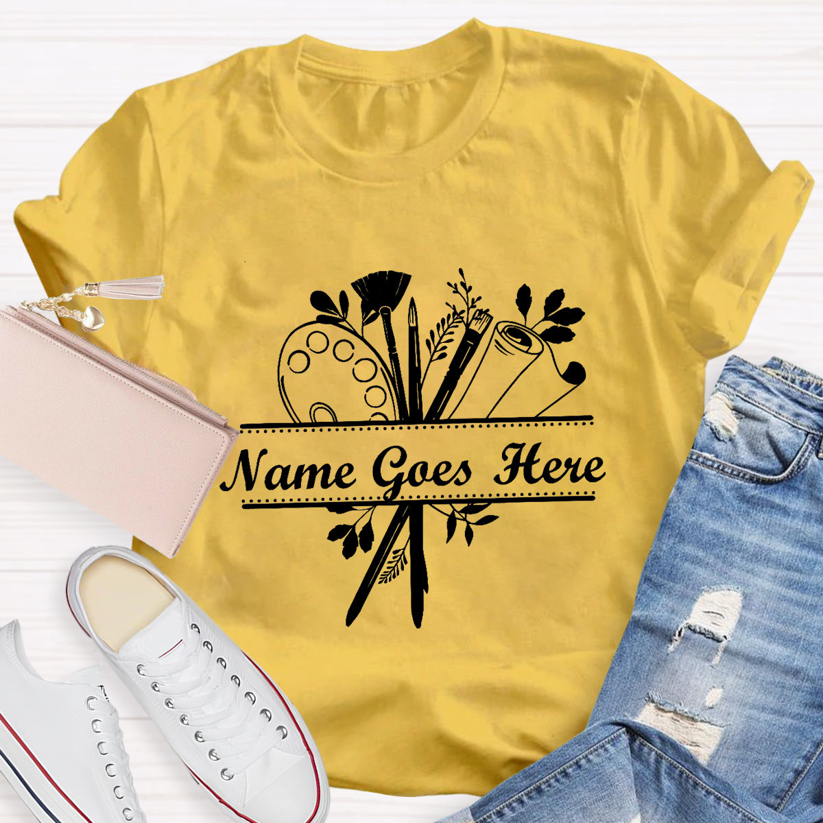 Personalized Art Teacher Name Goes Here T-Shirt