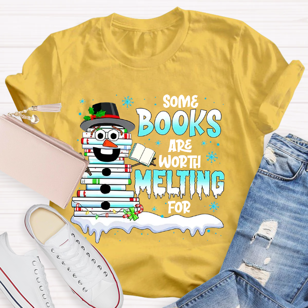Some Books Are Worth Melting For Teacher T-Shirt