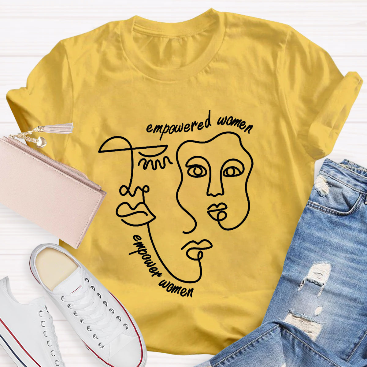 Empowered Women Empower Women Art Teacher T-Shirt