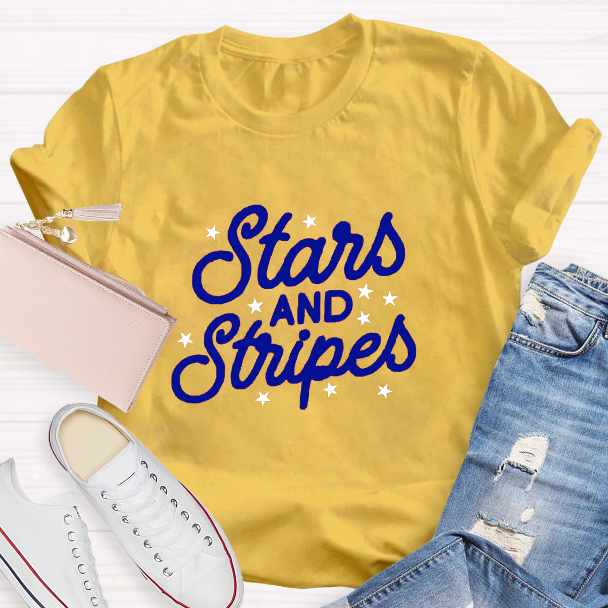 Stars And Stripes Teacher T-Shirt