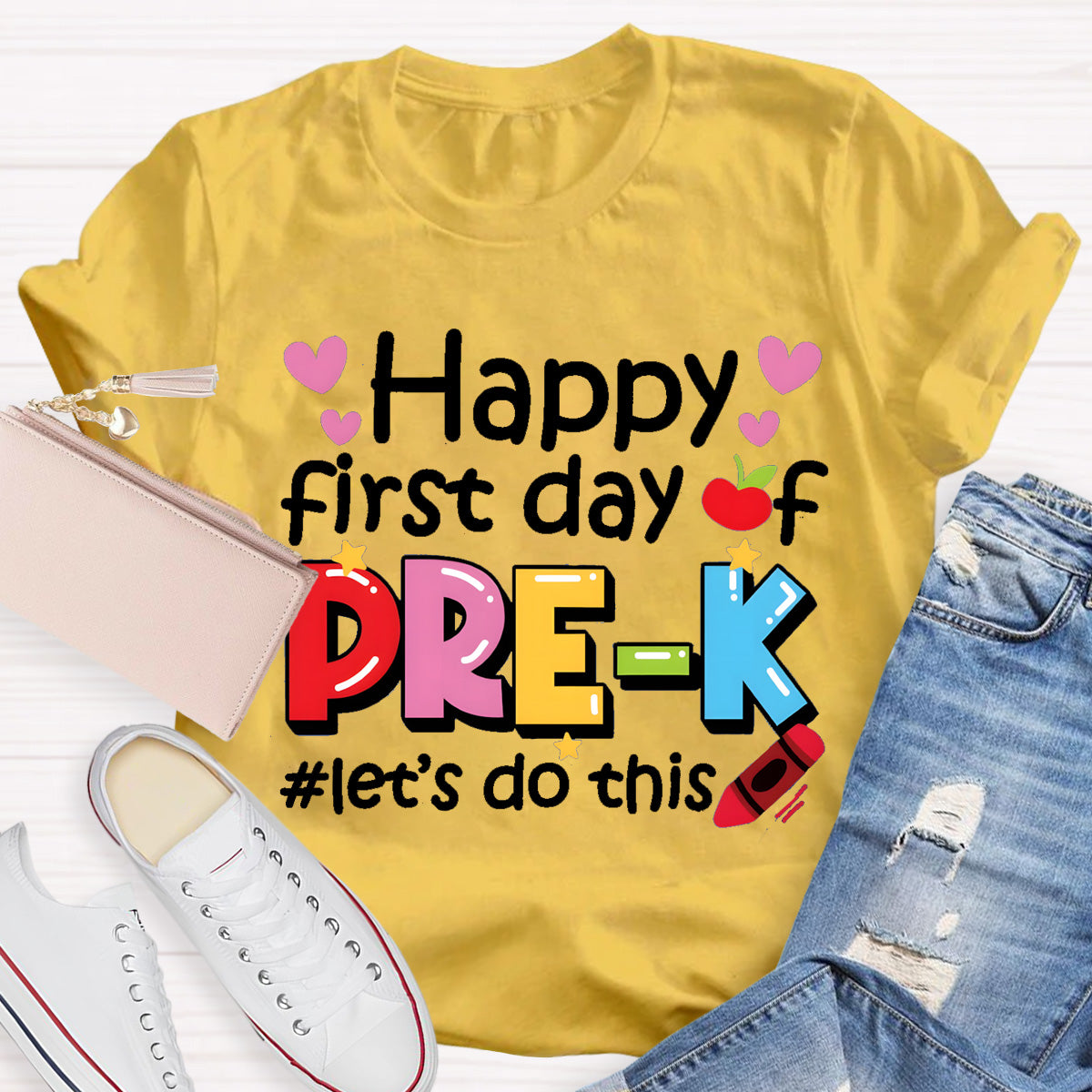 Personalized Grade Happy First Day Of Pre-k Teacher T-Shirt