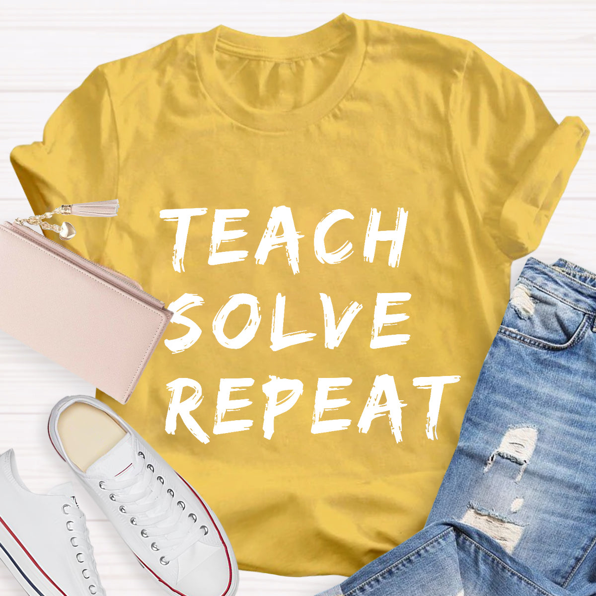 Teach Solve Repeat Teacher T-Shirt
