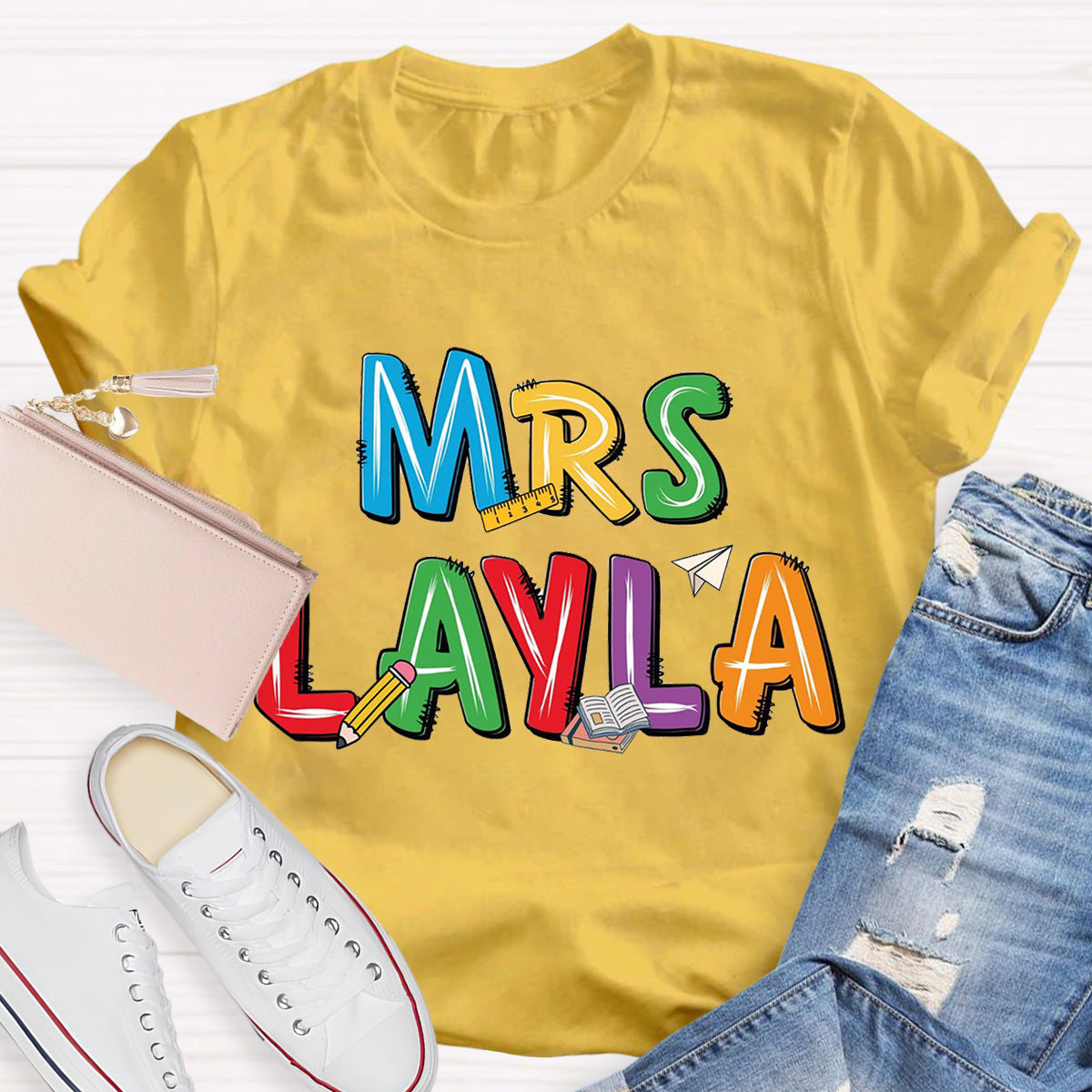 Personalized Your Name Teacher T-Shirt