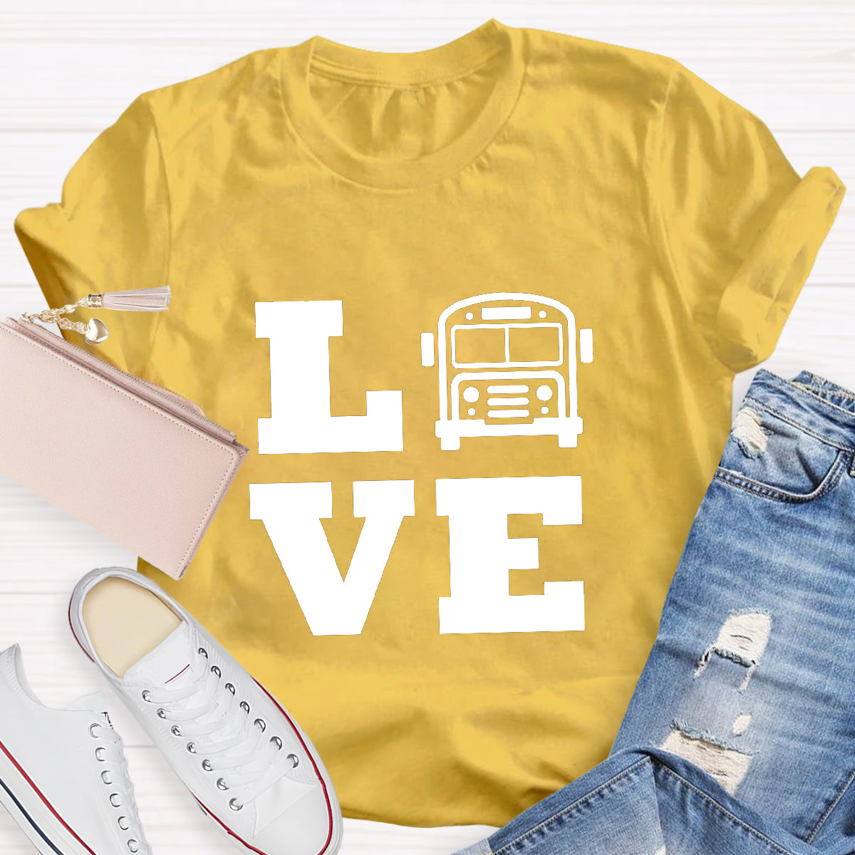 School Bus Driver Love Students Teacher T-Shirt