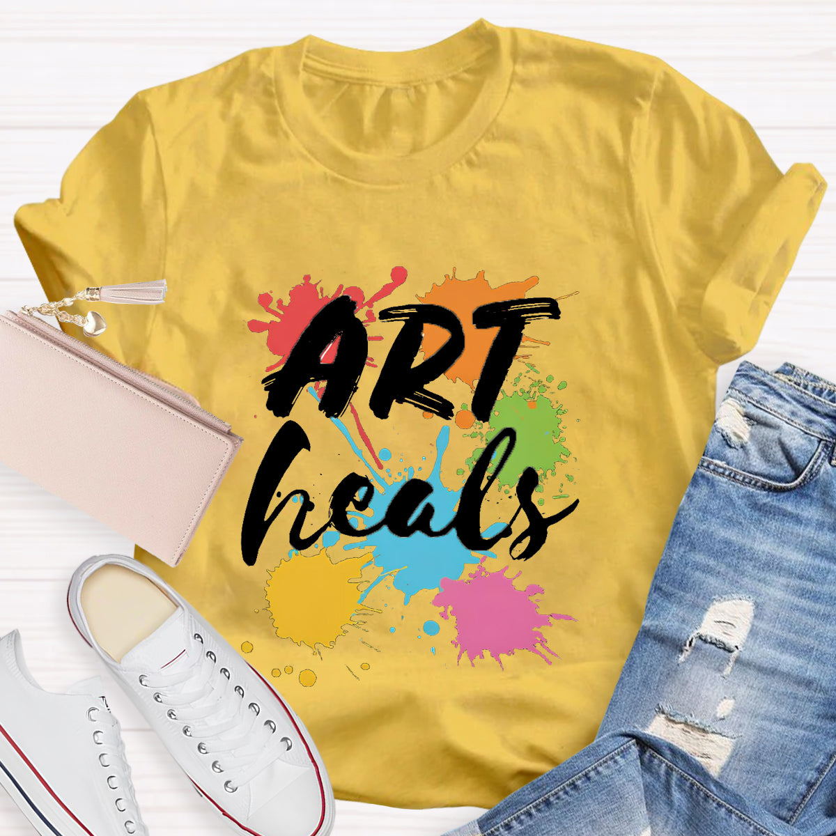 Art Heals Teacher T-Shirt