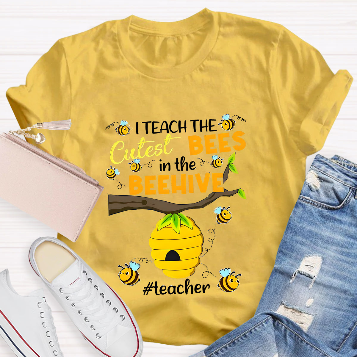 Teach The Cutest Bees Teacher T-Shirt