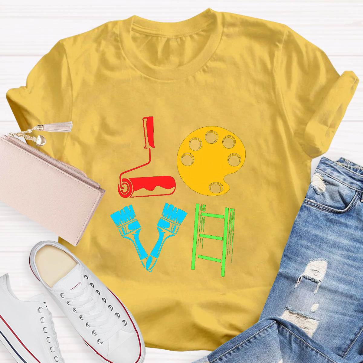 I Love Art Teacher T-Shirt
