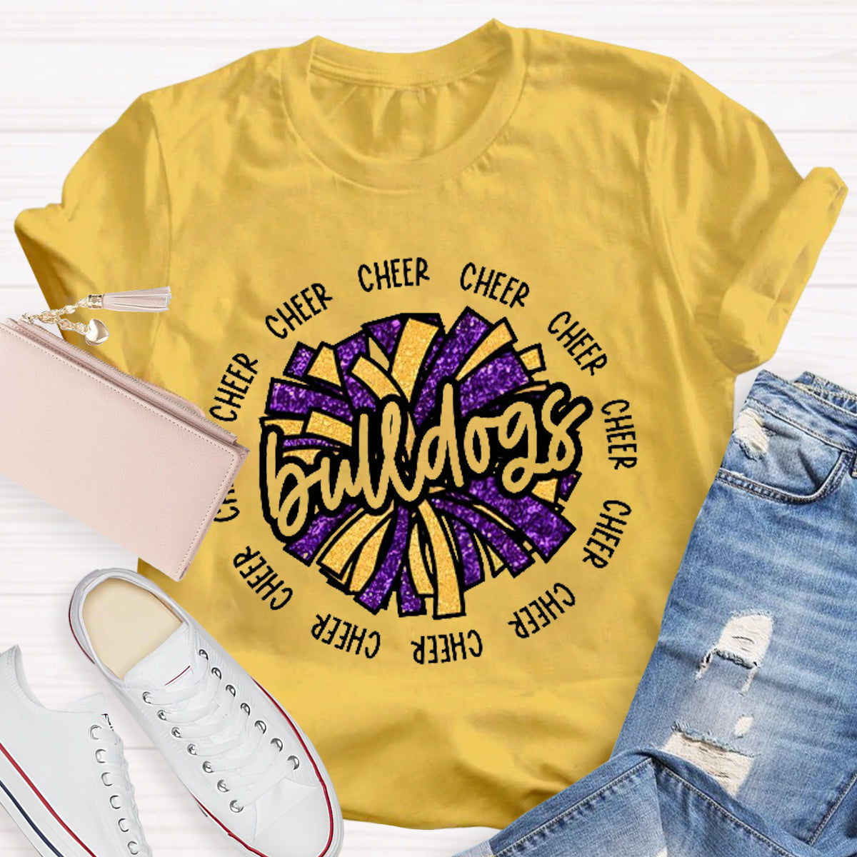 Personalized Cheer Mascot Teacher T-Shirt