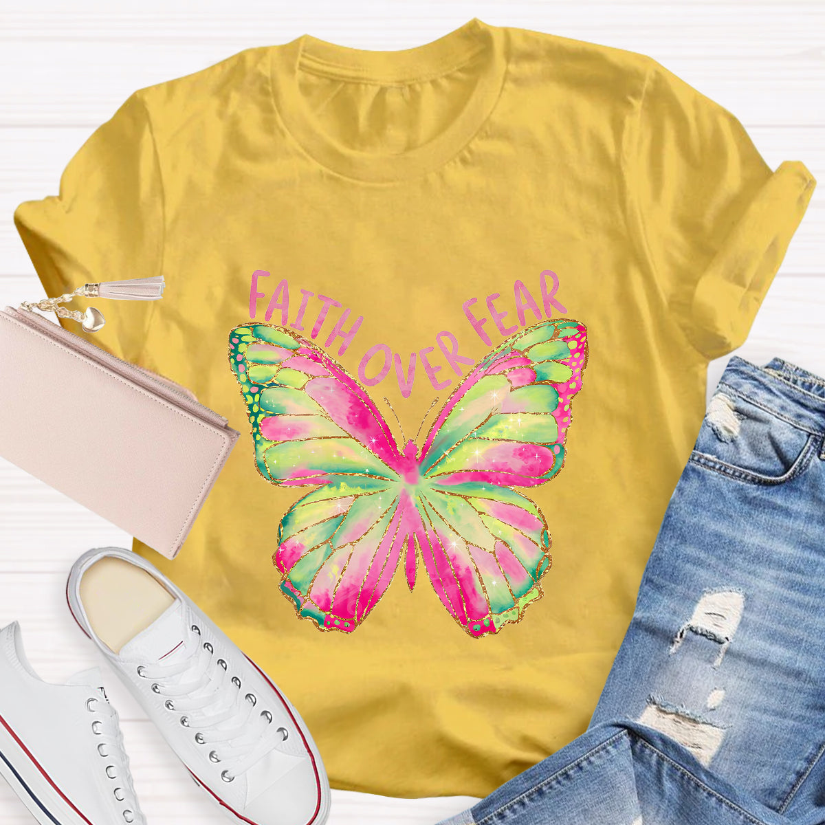 Faith Over Fear Butterfly T-Shirt