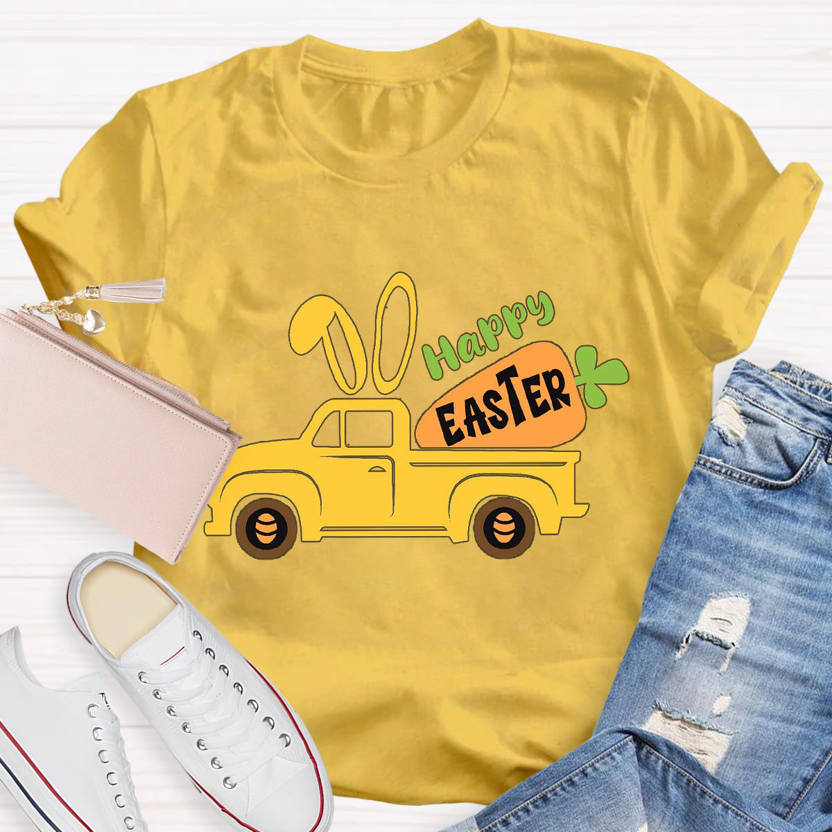 Happy Easter Vintage Truck T-Shirt