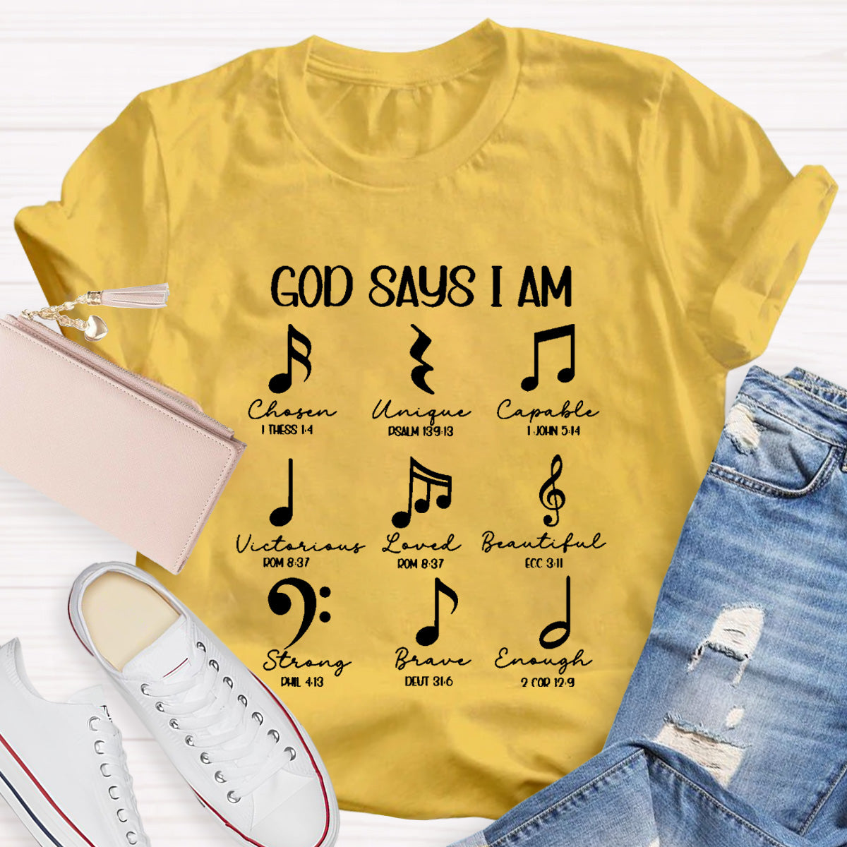 God Says I Am Unique Capable Teacher T-Shirt