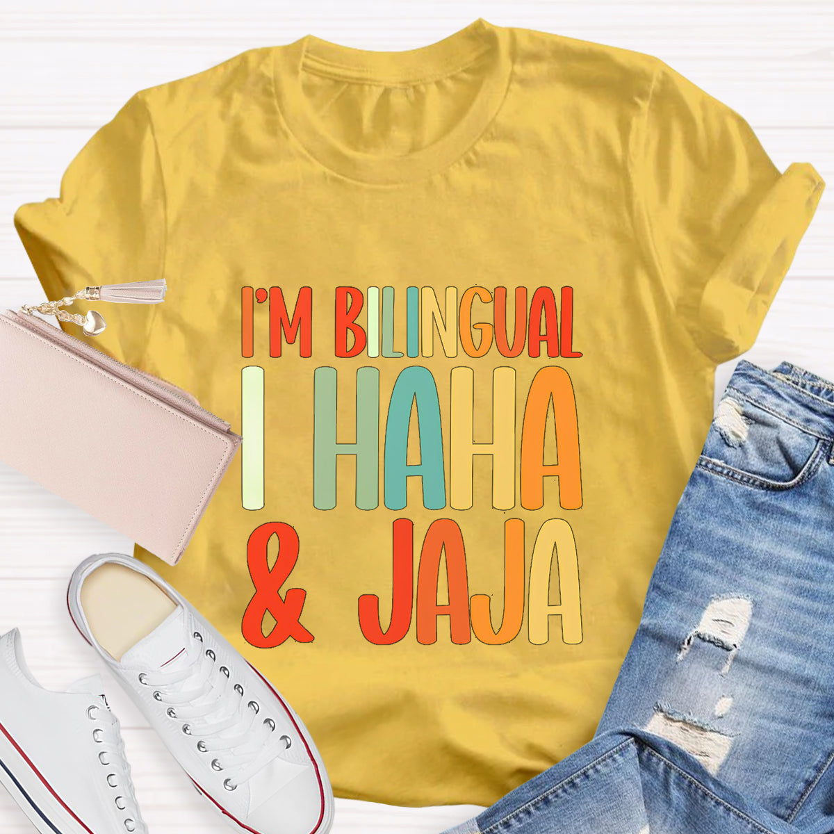 I'm Bilingual I Haha And Jaja Teacher T-Shirt