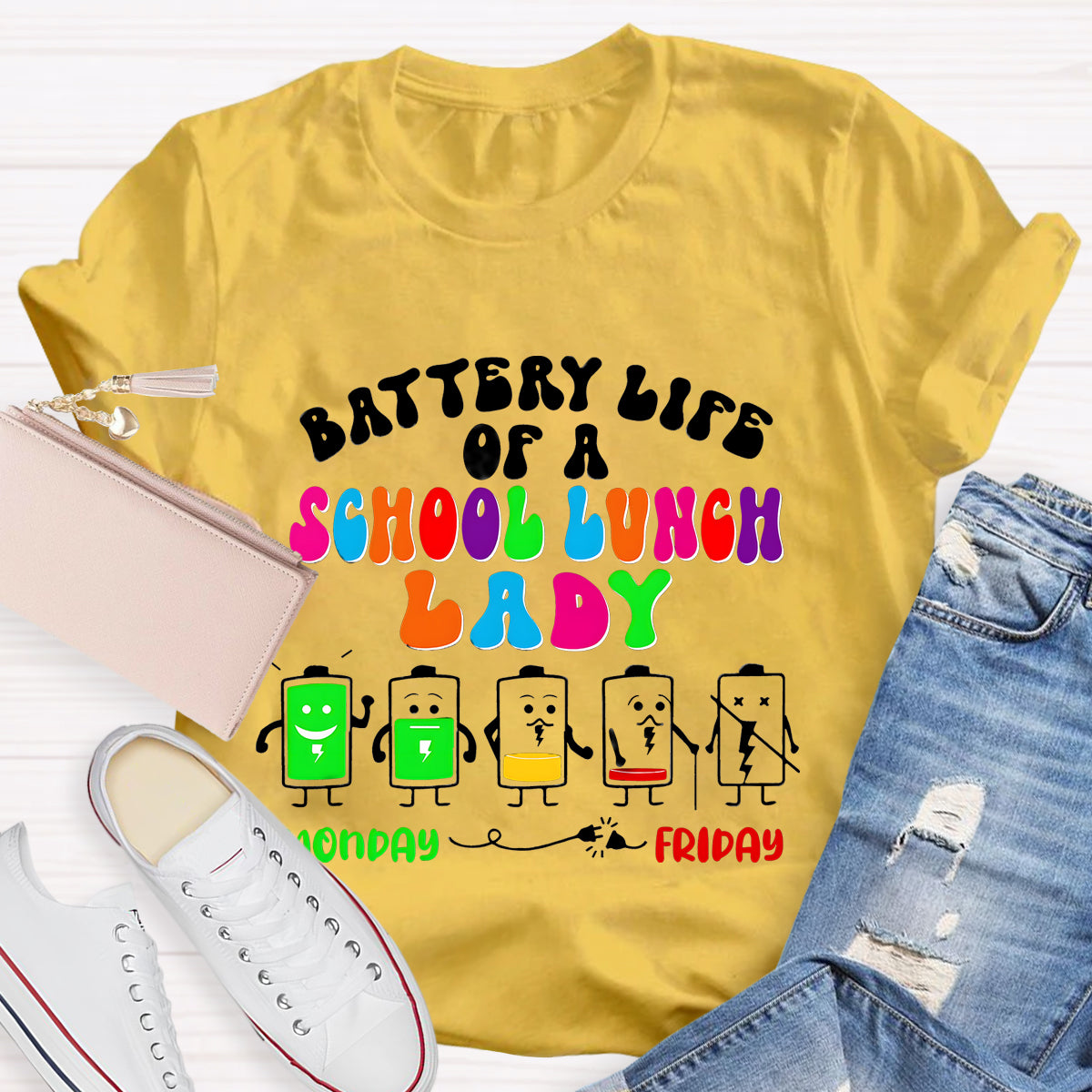 School Lunch Lady Monday To Friday T-Shirt