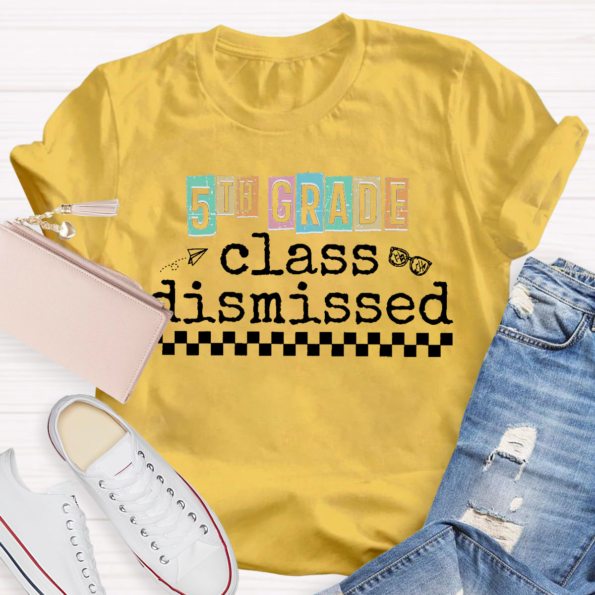 Personalized Grade Class Dismissed Teacher T-Shirt
