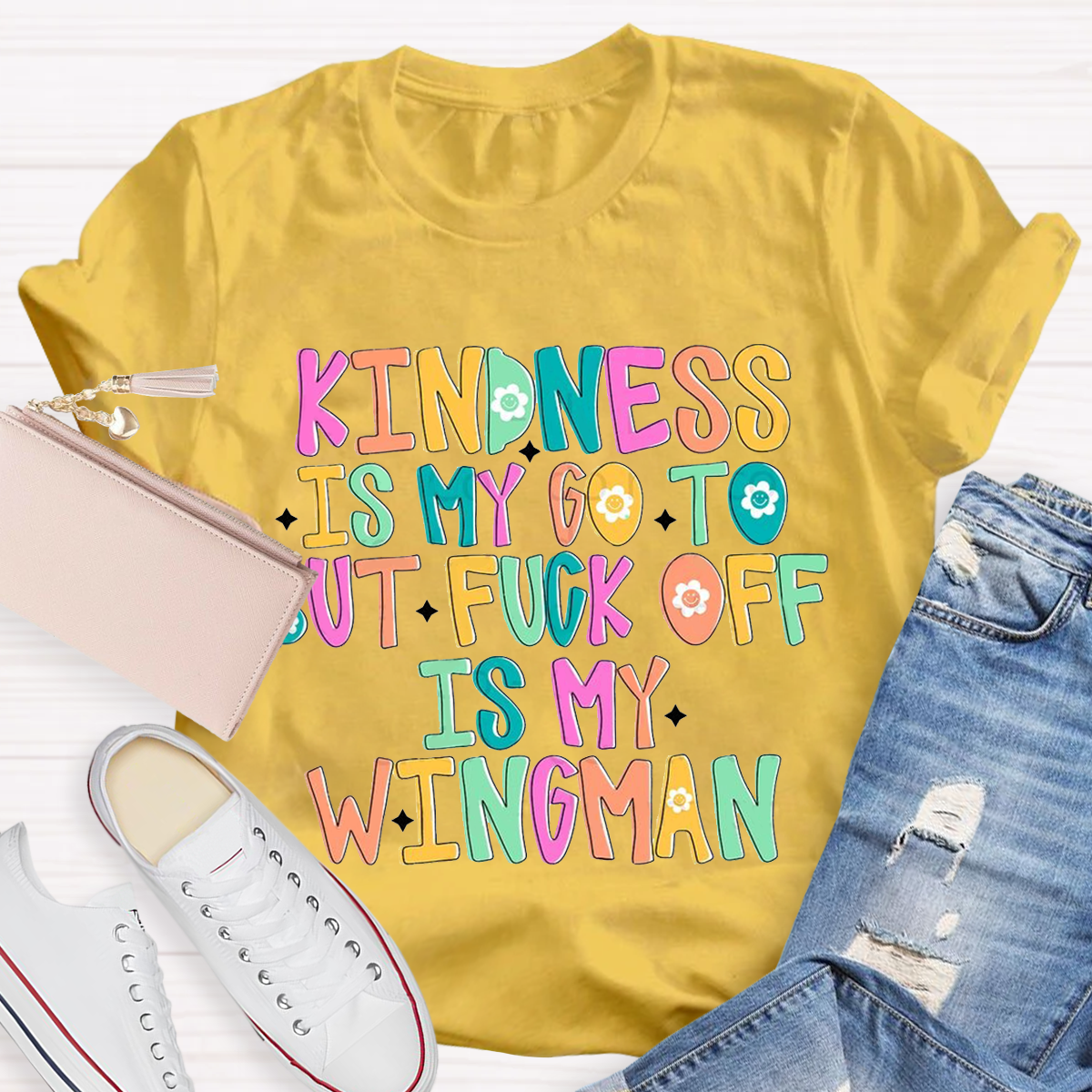Cartoon Kindness Teacher T-Shirt