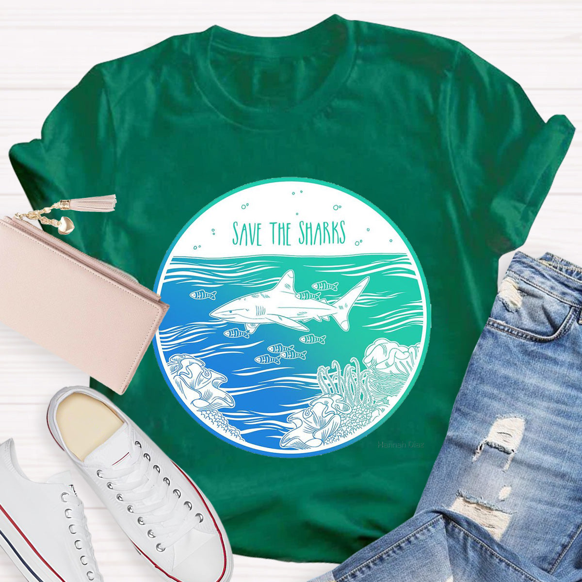 Save The Sharks Teacher T-Shirt