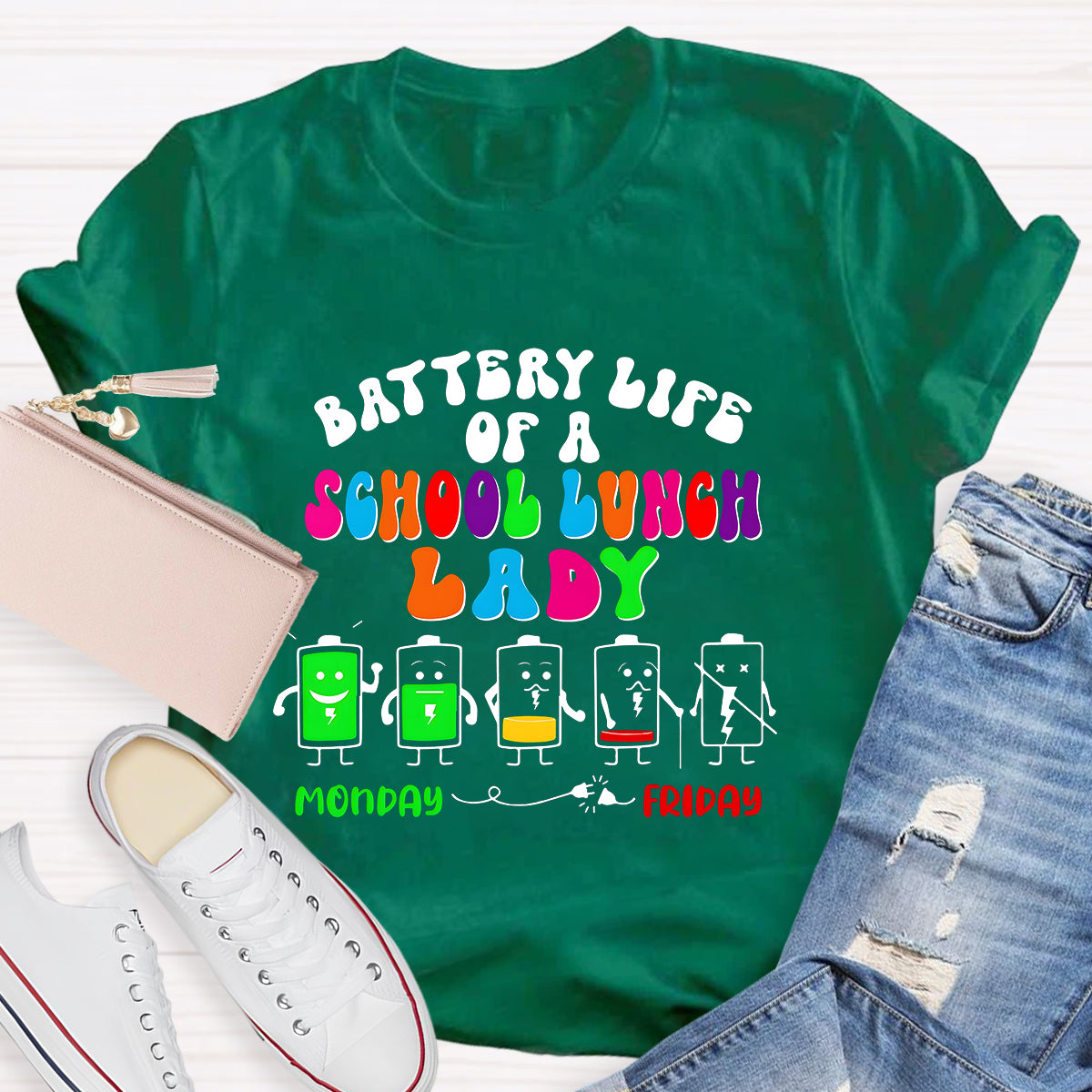 School Lunch Lady Monday To Friday T-Shirt