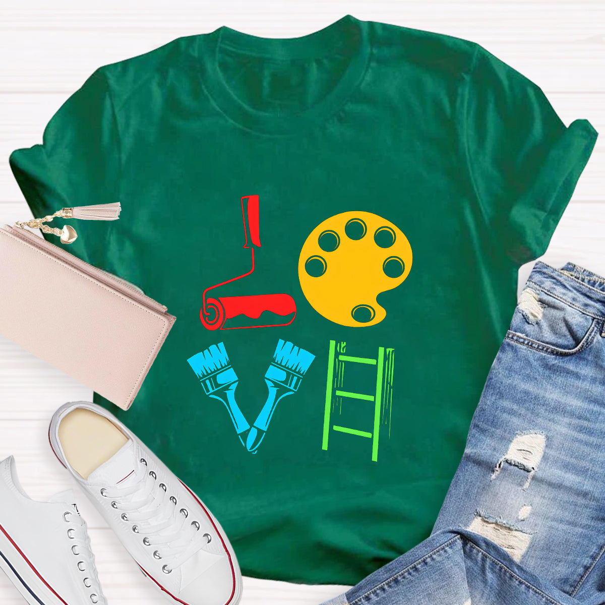 I Love Art Teacher T-Shirt