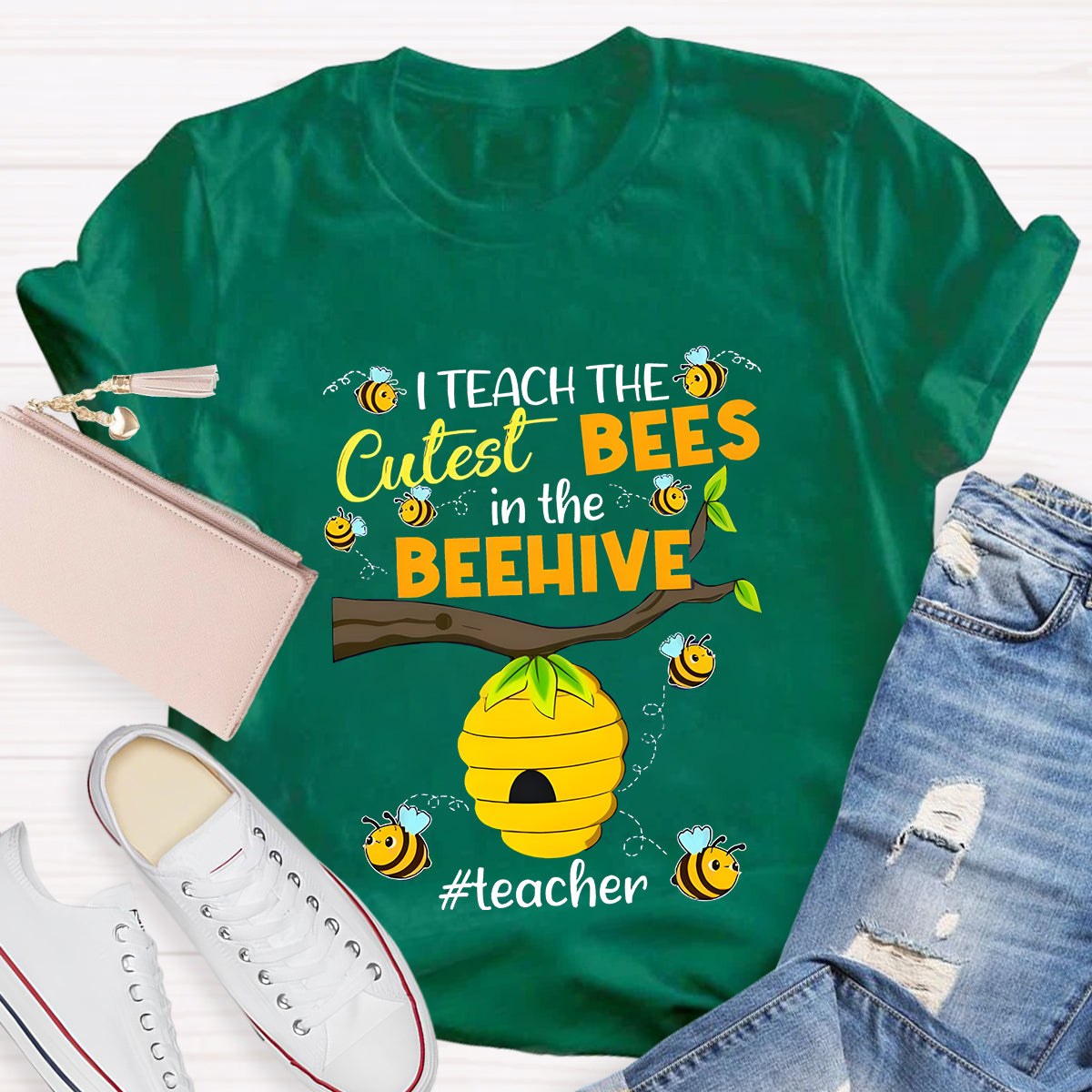 Teach The Cutest Bees Teacher T-Shirt