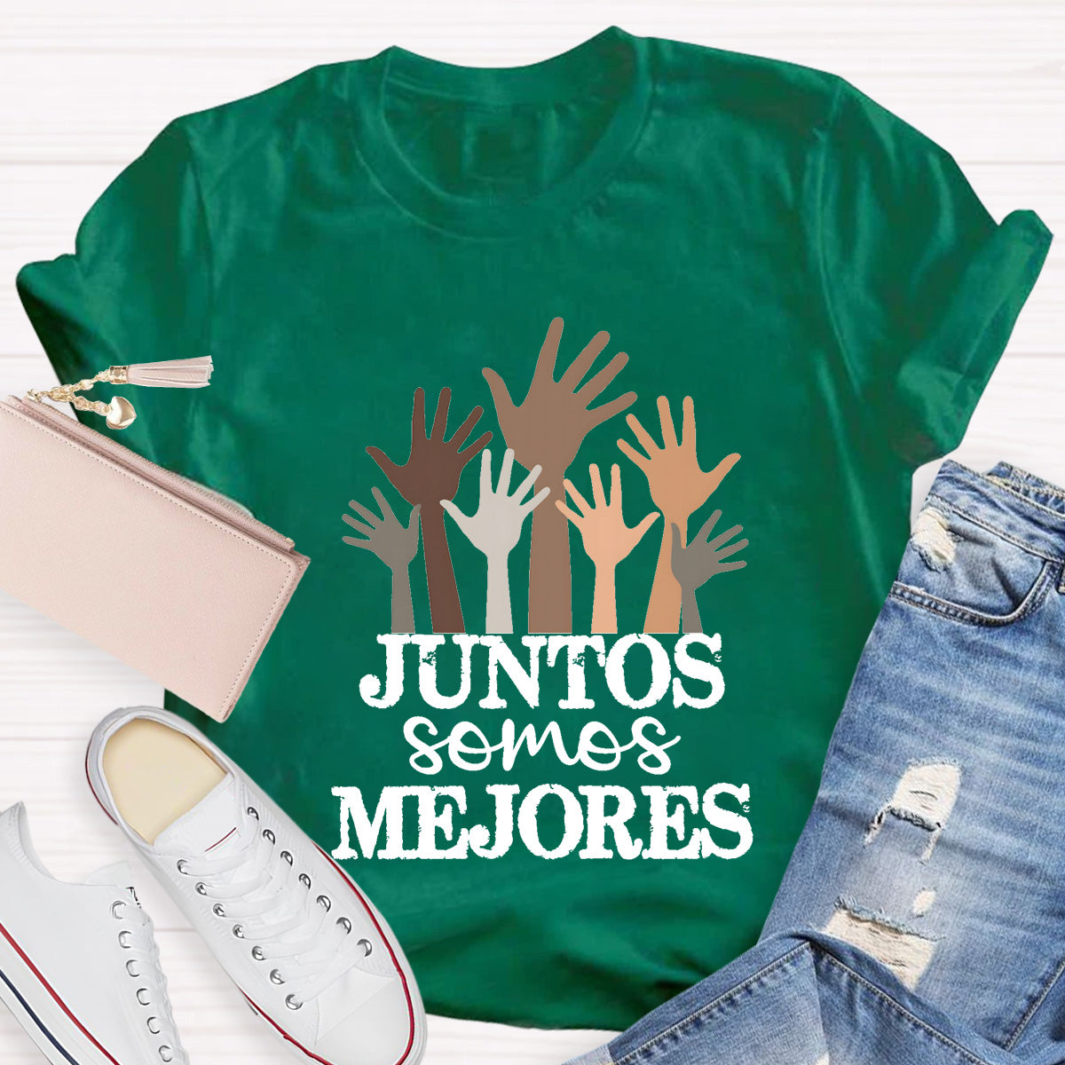 Juntos Somos Mejores Spanish Teacher T-Shirt