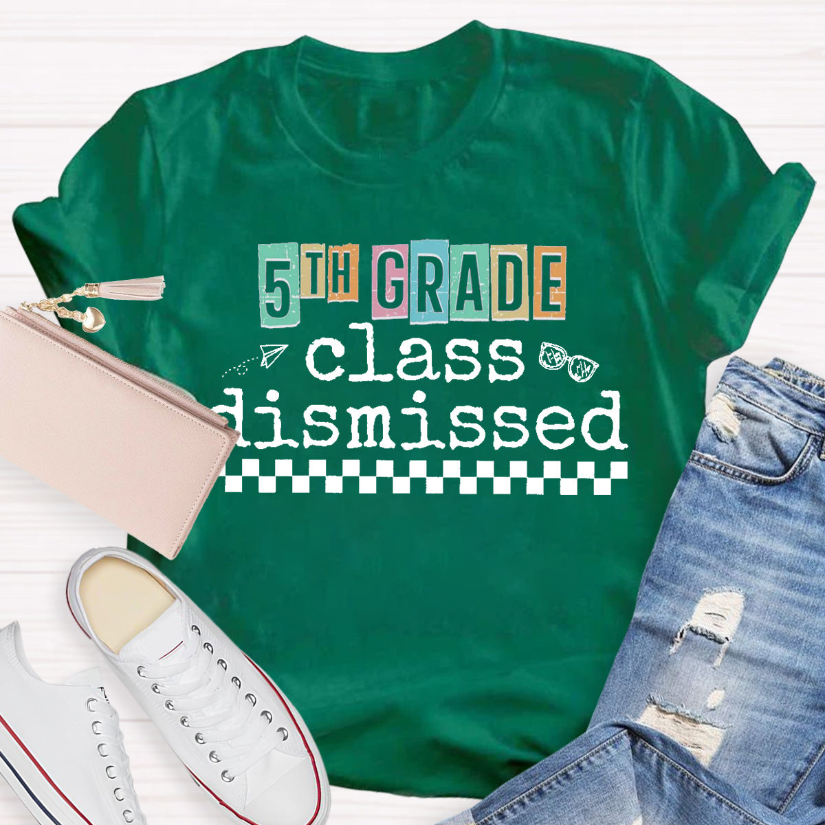 Personalized Grade Class Dismissed Teacher T-Shirt