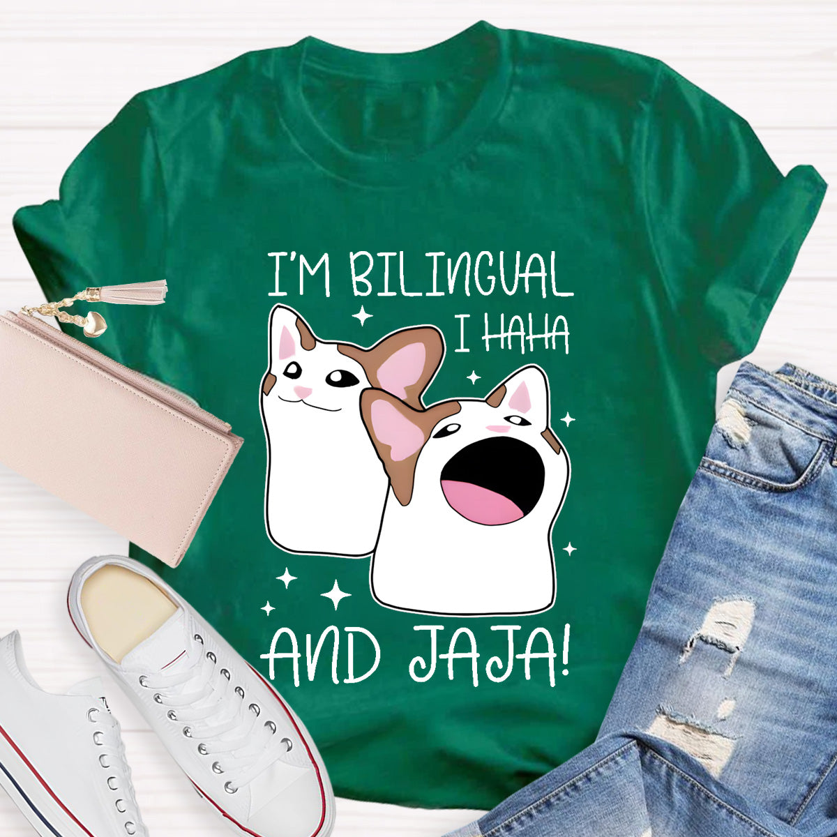I'm Bilingual I Haha And Jaja Teacher T-Shirt