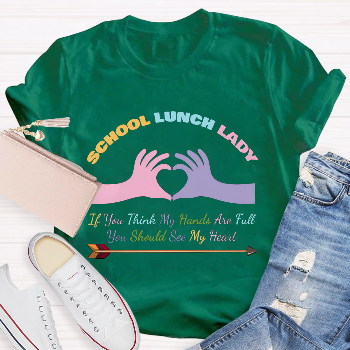 School Lunch Lady You Should See My Heart Teacher T-Shirt