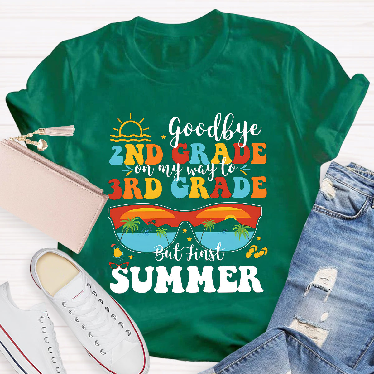 Personalized Grade Good Bye 2nd On My Way To 3rd T-Shirt