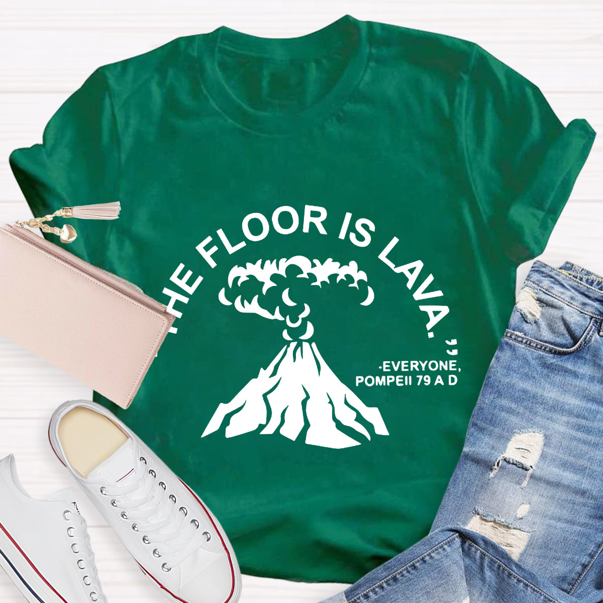 The Floor Is Lava Pompeii History Teacher T-Shirt