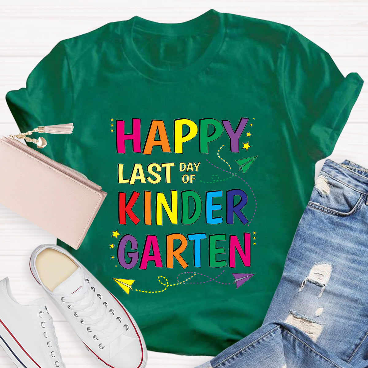 Personalized Grade Happy Last Day Of Kinder Garten T-Shirt