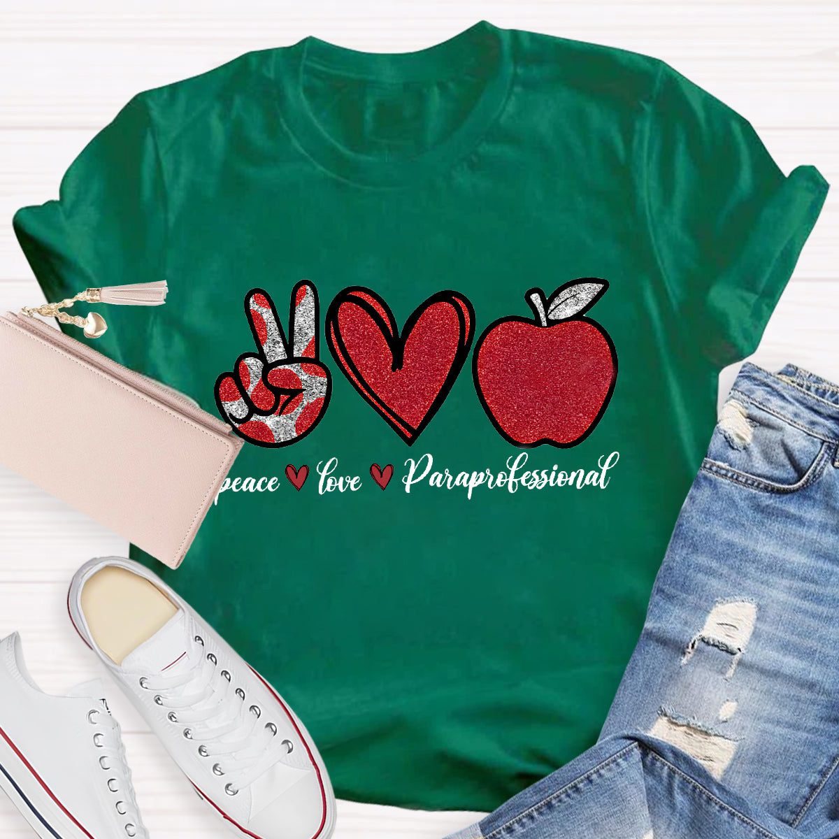 Peace Love Professional Teacher T-Shirt