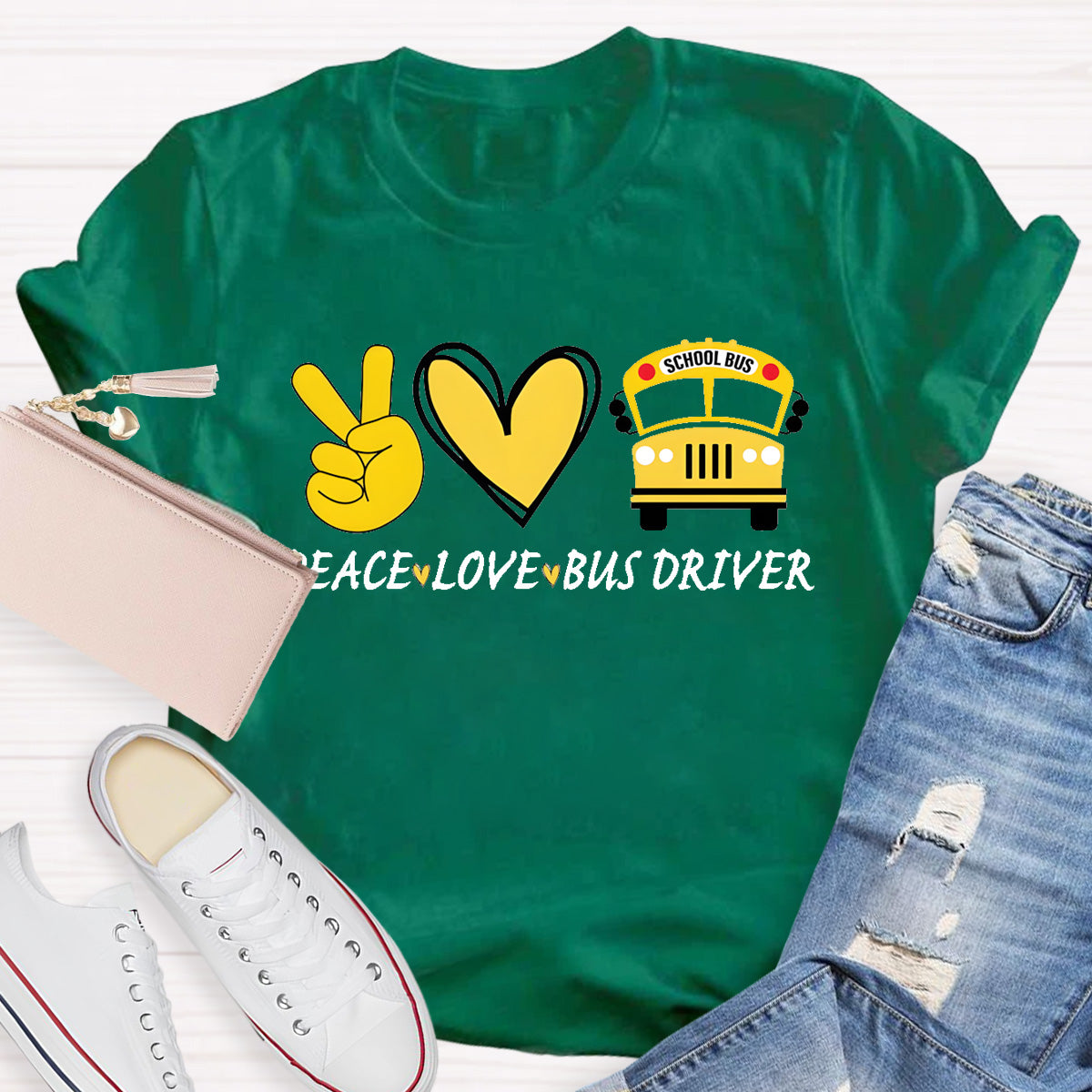 Peace Love Bus Driver T-Shirt